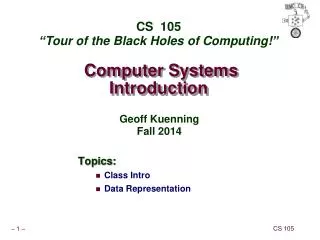 Computer Systems Introduction