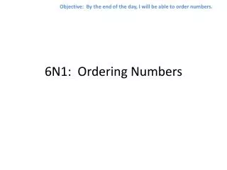 6N1: Ordering Numbers