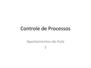 controle de processos