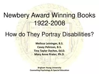 Newbery Award Winning Books 1922-2008