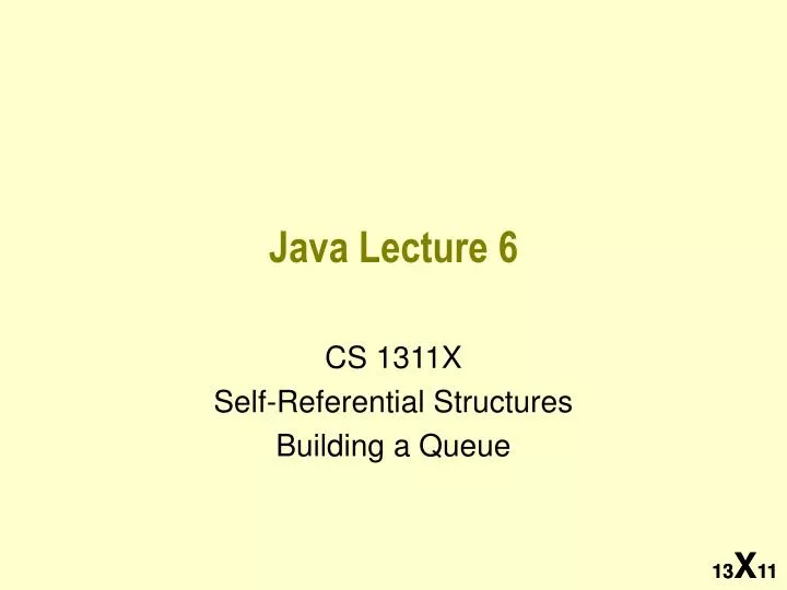 java lecture 6