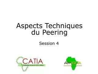 aspects techniques du peering