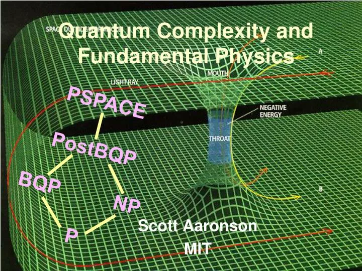 quantum complexity and fundamental physics