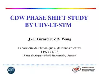 CDW PHASE SHIFT STUDY BY UHV-LT-STM