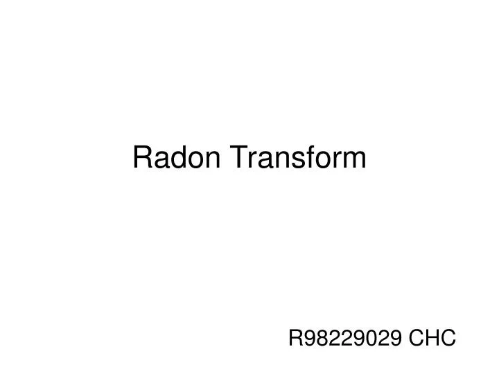 radon transform
