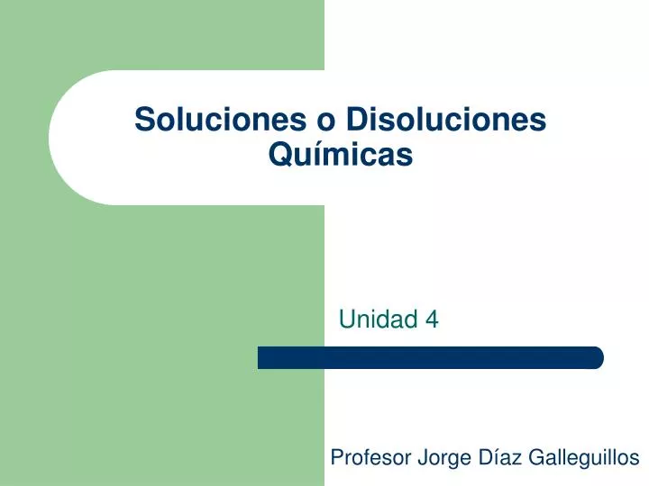 soluciones o disoluciones qu micas