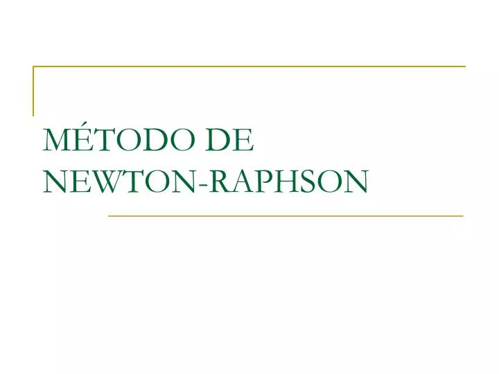 m todo de newton raphson