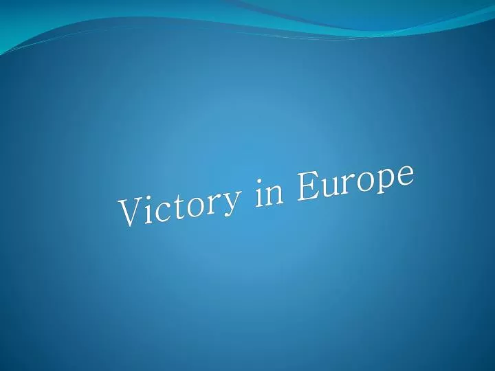 victory in europe