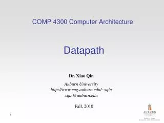 COMP 4300 Computer Architecture Datapath