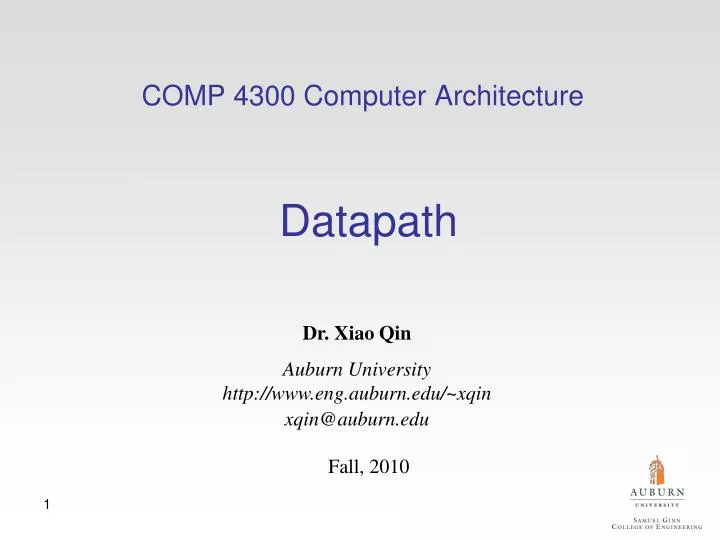 comp 4300 computer architecture datapath