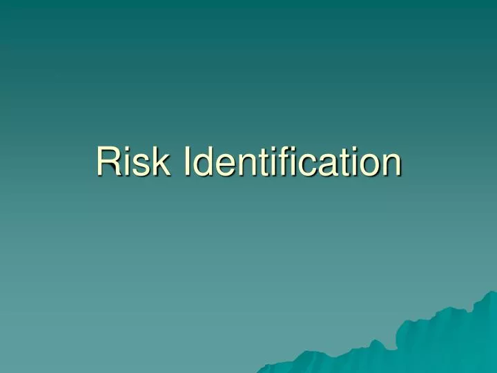 risk identification