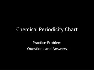 Chemical Periodicity Chart