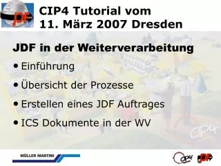cip4 tutorial vom 11 m rz 2007 dresden