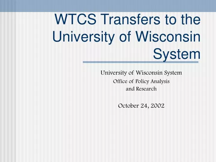 wtcs transfers to the university of wisconsin system