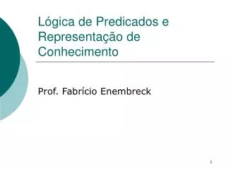 l gica de predicados e representa o de conhecimento