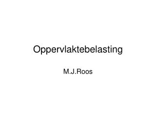 oppervlaktebelasting