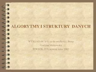 algorytmy i struktury danych