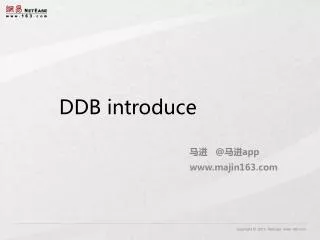 DDB introduce