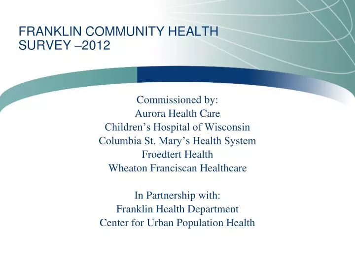 franklin community health survey 2012