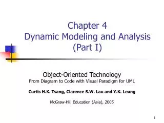 Chapter 4 Dynamic Modeling and Analysis (Part I)