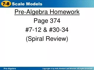 Pre-Algebra Homework