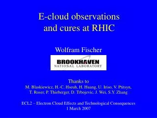 E-cloud observations and cures at RHIC
