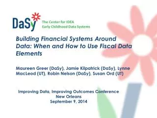 Improving Data, Improving Outcomes Conference New Orleans September 9, 2014