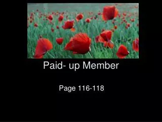 Paid- up Member