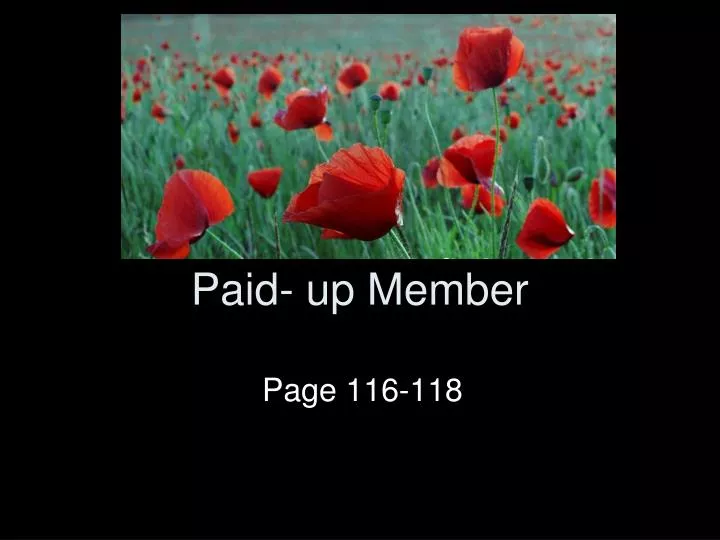 paid up member