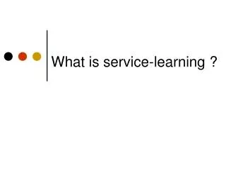 What is service-learning ?