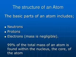 The structure of an Atom