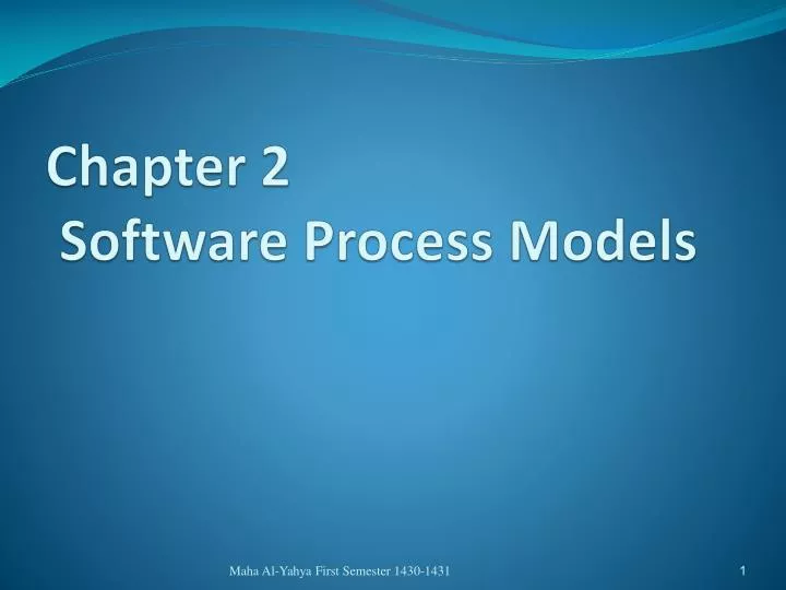 chapter 2 software process models