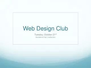Web Design Club