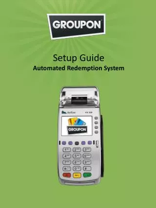 Setup Guide Automated Redemption System