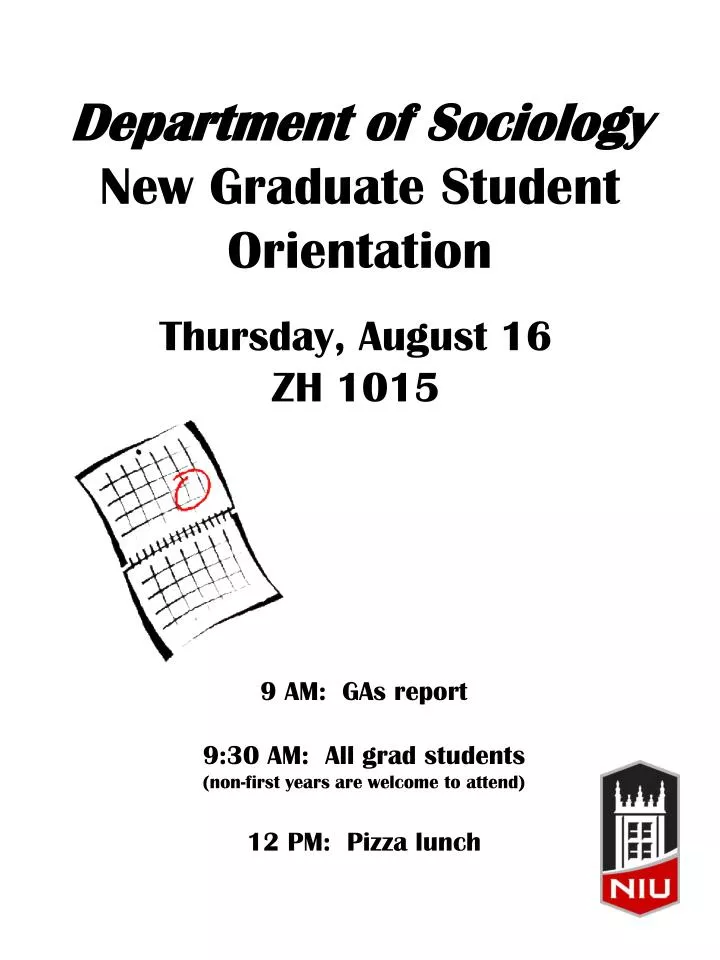 department of sociology new graduate student orientation