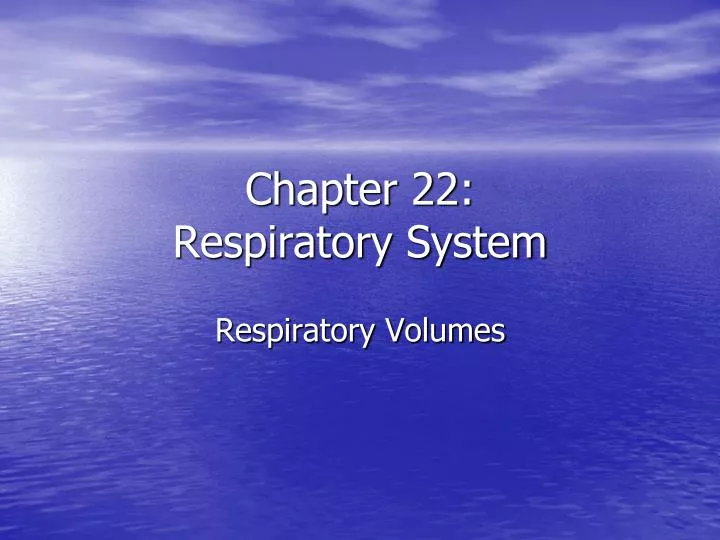 chapter 22 respiratory system