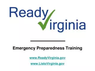 Emergency Preparedness Training ReadyVirginia ListoVirginia