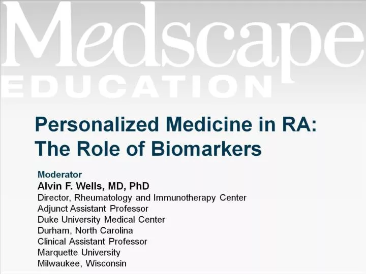 personalized medicine in ra the role of biomarkers
