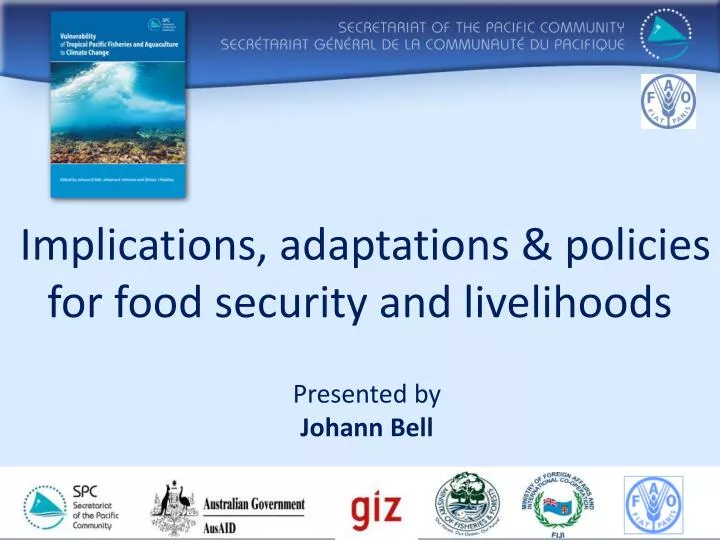 implications adaptations policies for food security and livelihoods