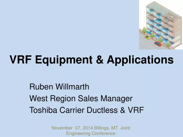 vrf equipment applications