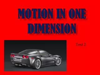 Motion in one dimension