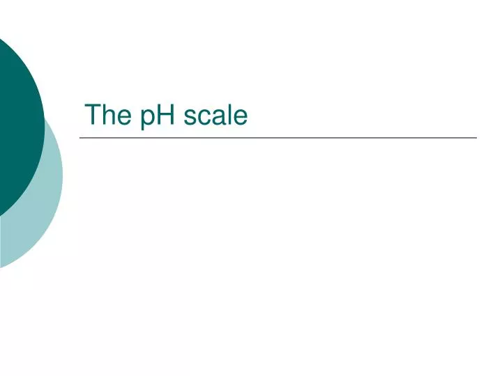 the ph scale