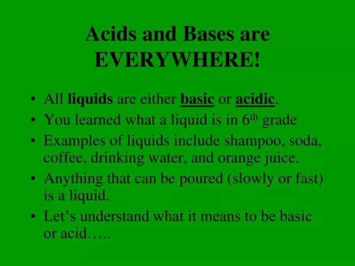 acids and bases are everywhere
