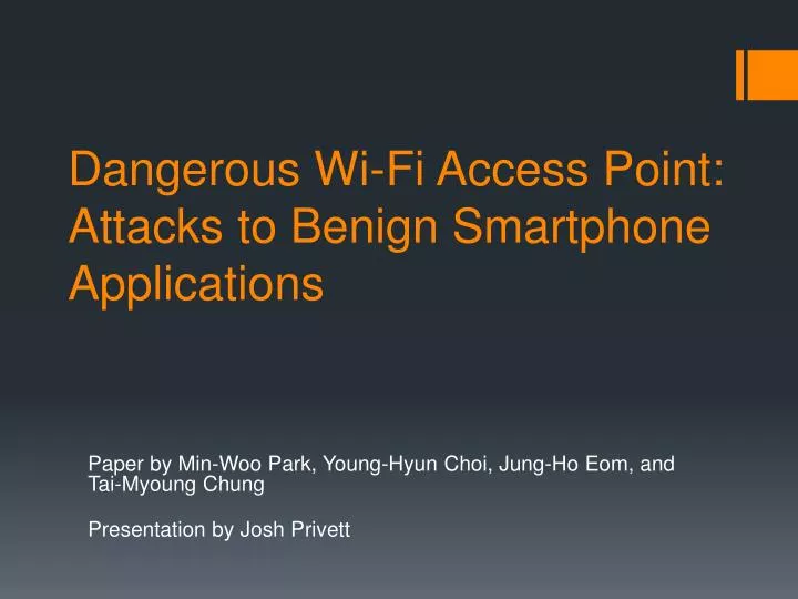 dangerous wi fi access point attacks to benign smartphone applications