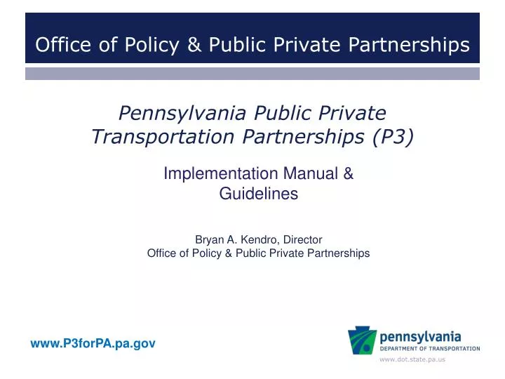pennsylvania public private transportation partnerships p3