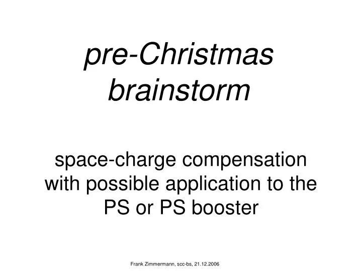 space charge compensation with possible application to the ps or ps booster