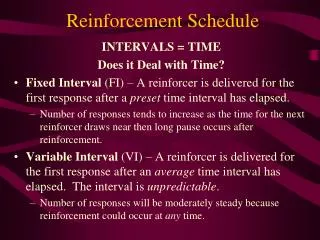 Reinforcement Schedule