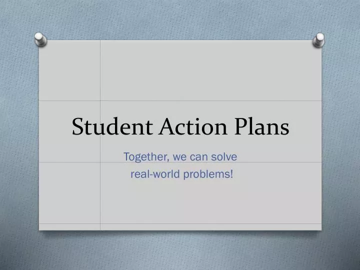 student action plans