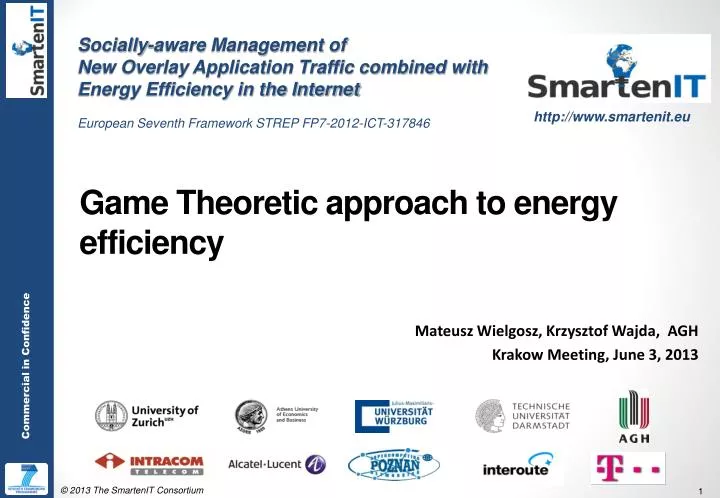 game theoretic approach to energy efficiency