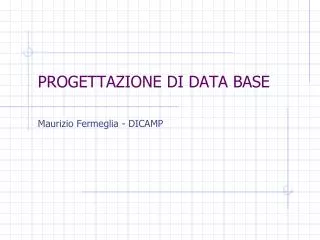 progettazione di data base